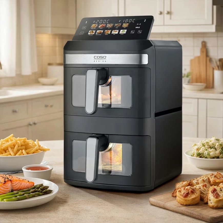 Гриль с горячим воздухом Caso AirFry DuoTower, 2 x 6,2 л – 2