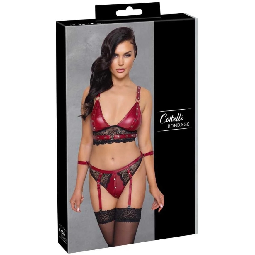 Cottelli Bondage Bra and Panty Set Bra Set Bondage XL