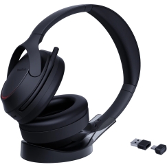 Yealink BH78 Headset Wired and Wireless with Headband Calls / Music USB Type-C / USB Type-A Bluetooth Charging Stand Black
