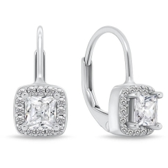 Brilio Silver Elegant Silver Earrings with Clear Zirconia EA1274W