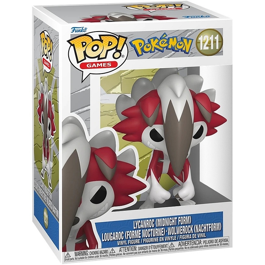 FUNKO POP! Vinyl Figure: Pokémon - Lycanroc (Midnight Form), ~9 cm – 3