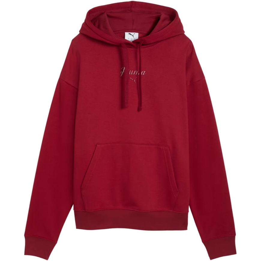 Bluza damska Puma ESS Script Comfort Hoodie raudona 694136 23 (L) – 2