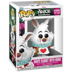 FUNKO POP! Vinyl Figure: Alice in Wonderland - White Rabbit with Musical Instrument, 9 cm
