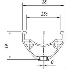 Mach 1 Ratlankis Mach1 CROSS-R Disc TLR 27.5" - 584x23C Juodas 32H InLine with eyelets V6.65