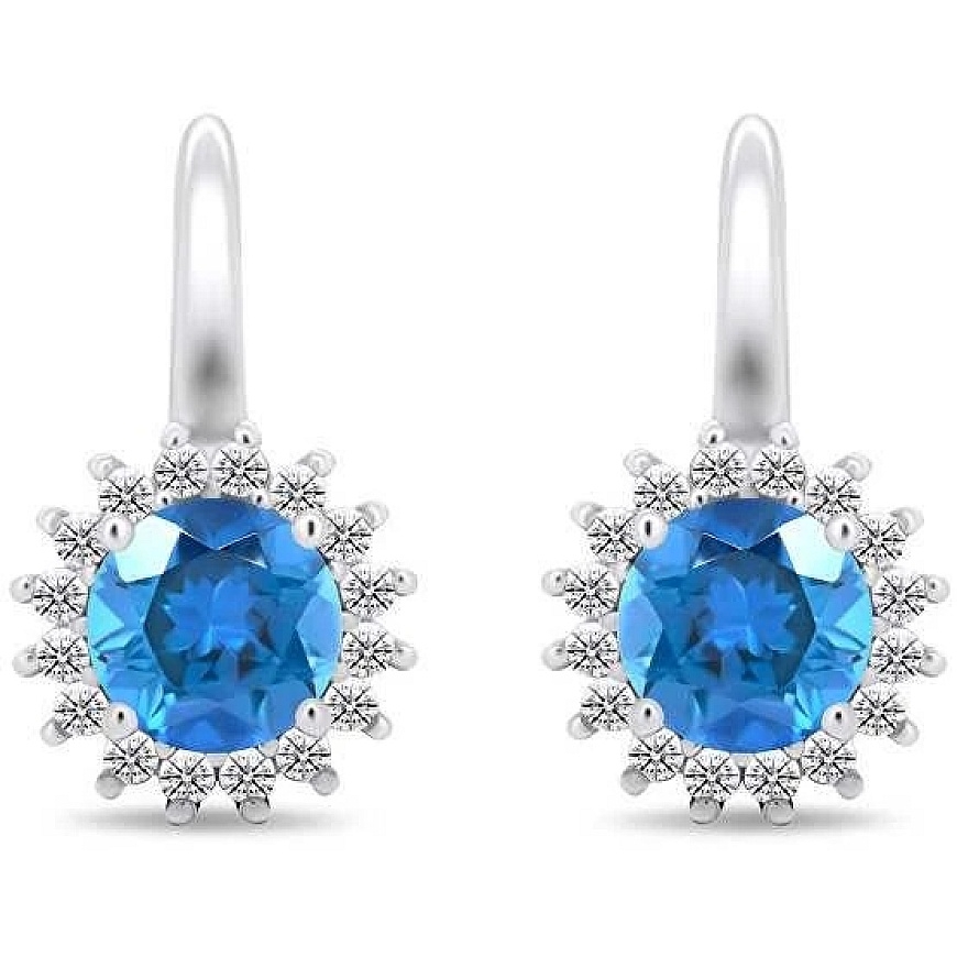 Brilio Silver Eye-catching silver earrings with zircons EA423WAQ – 2