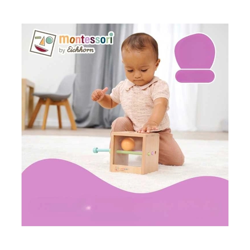 Eichhorn Montessori Puukuutio palloilla palapeli lapsille, 6 osaa – 3