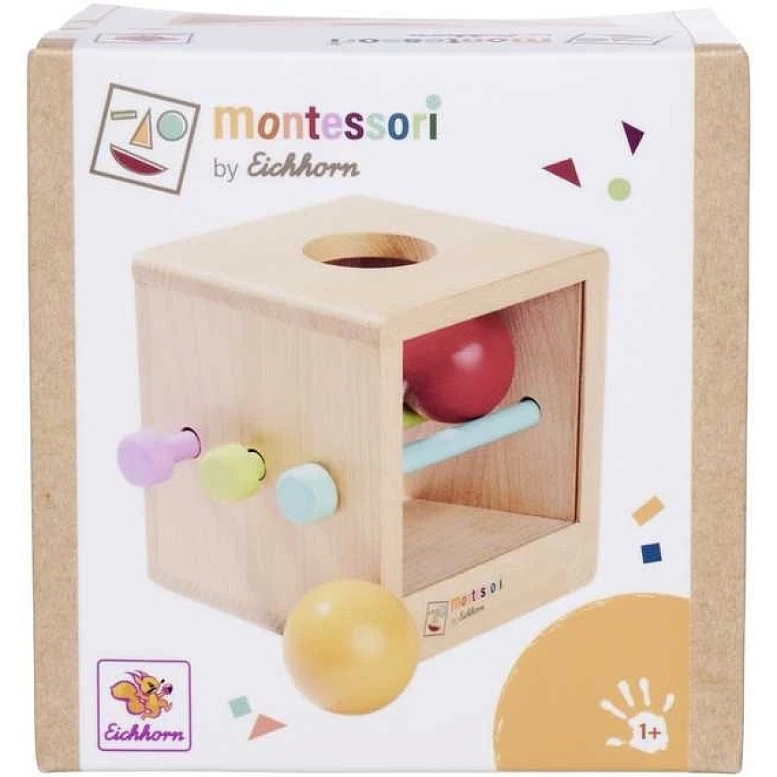 Eichhorn Montessori Puukuutio palloilla palapeli lapsille, 6 osaa – 4
