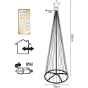 Joulu Koristelu Koopman Koristelu Joulukuusi 550LED Super Lämmin Valkoinen 300CM Musta Joulu Koristelu Koopman Koristelu Joulukuusi 550LED Super Lämmin Valkoinen 300CM Musta
