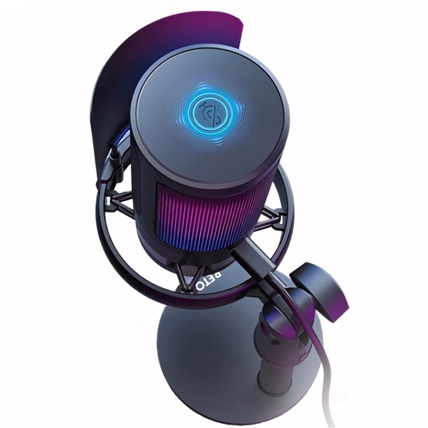 USB spēļu mikrofons datoram ar pop filtru un klusēšanas funkciju. – 5
