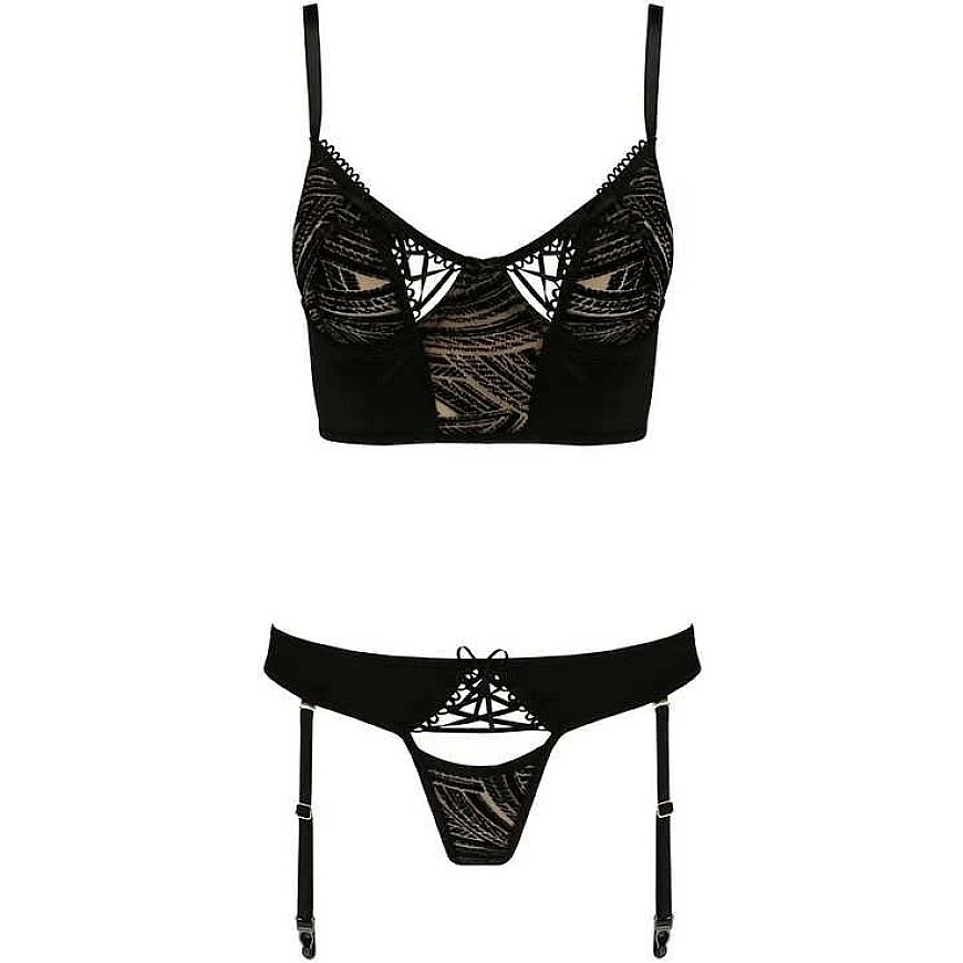 Apatiniai drabužiai-LARA SET juodas S/M - Casmir – 3