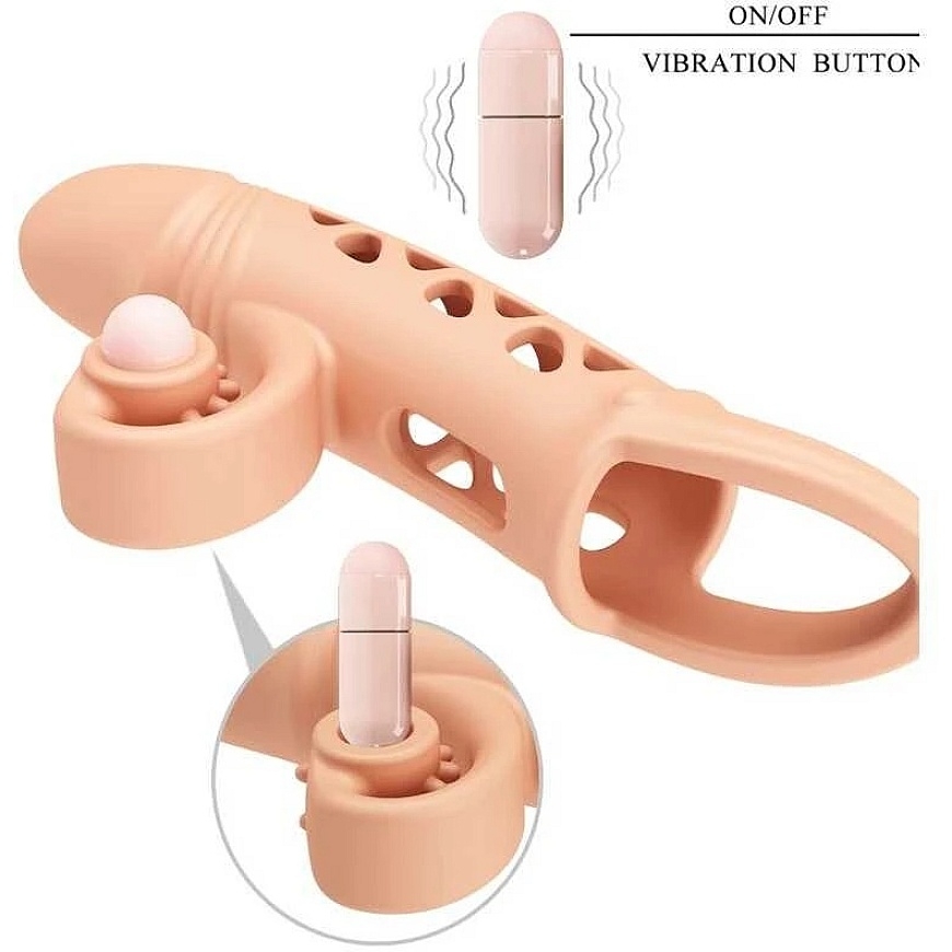 ROMANCE - Varpos įvorė, TPE medžiaga, vibracija, LR41*3 baterija, kūno spalvos – 3