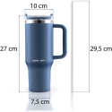 Berdsen Blue Vacuum Thermos-Cup with Straw 1180 ml