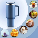 Berdsen Blue Vacuum Thermos-Cup with Straw 1180 ml