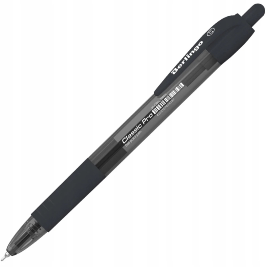 Berlingo, automatic ballpoint pen, black, 12pcs, 0.7mm, Classic Pro (231599)