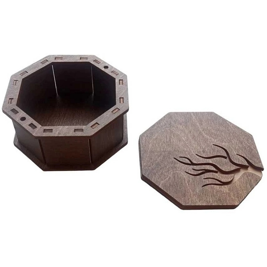 Kind Fox by Wizardi Yuliya Ausianikava ind. activity according to certificate No. 1201908 Wooden octagonal box "Wood" KF057/63 – 2