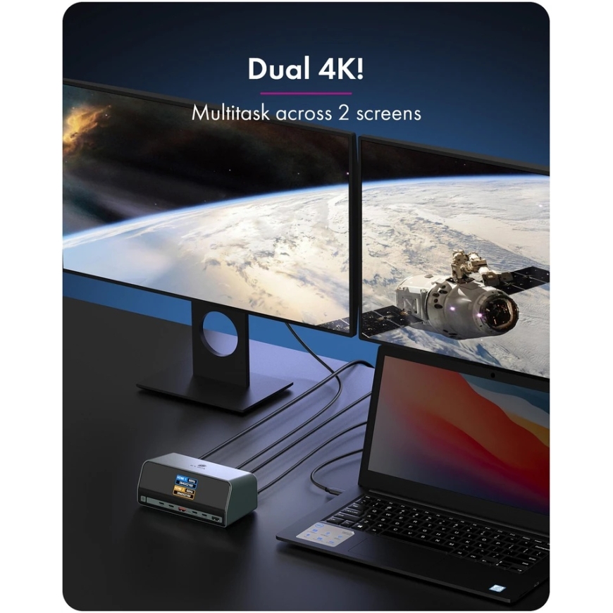 Carruzzo ICY BOX Heart Dock 2300 USB 3.2 Gen 2 (3.1 Gen 2) Type-C антрацит – 2