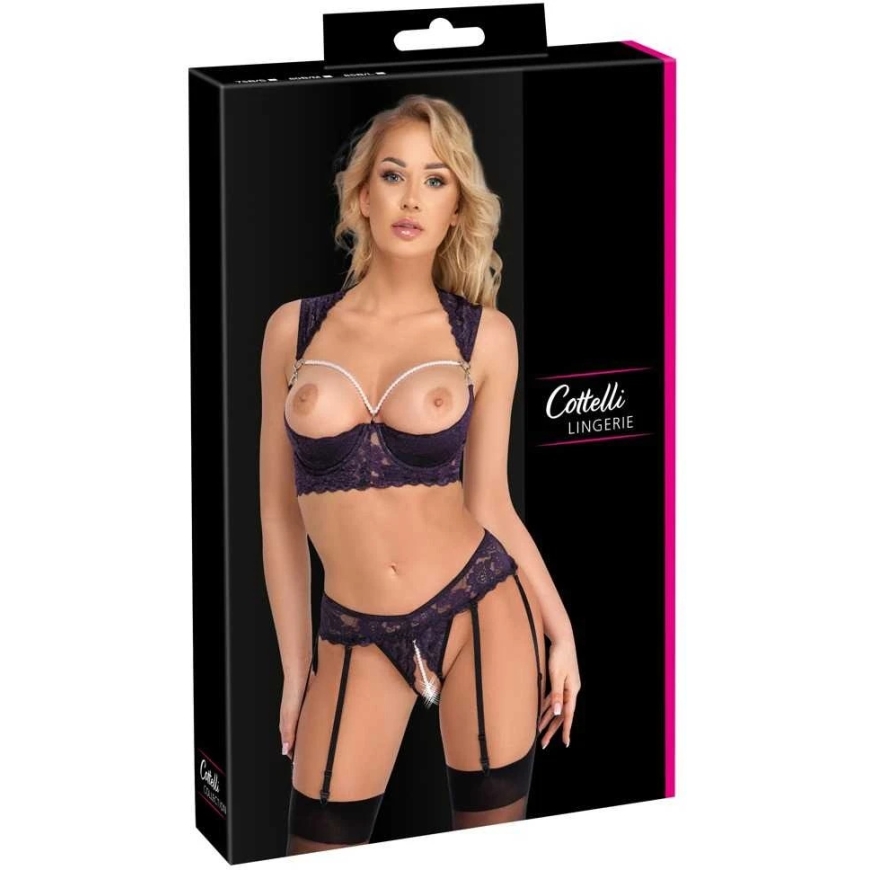 Набор бюстгальтера Cottelli Shelf Violet 80B/M