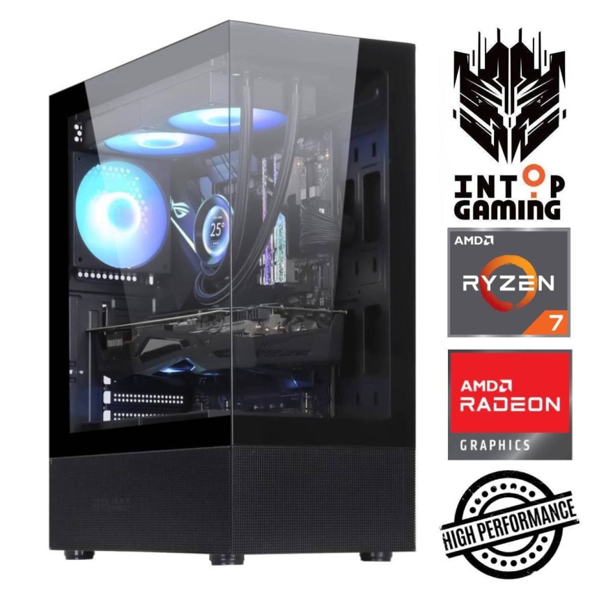 INTOP Ryzen 7 5700X 32GB 1TB SSD M.2 NVME+2TB RX9060XT 16GB no-OS