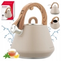 Stainless Steel Kettle with Whistle 2.5L Sand Color, Induction, Klausberg KB-7950 Stainless Steel Kettle with Whistle 2.5L Sand Color, Induction, Klausberg KB-7950