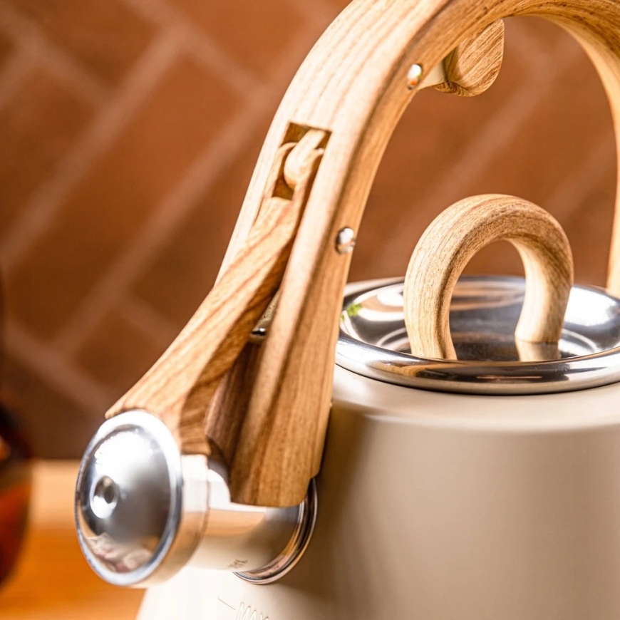 Stainless Steel Kettle with Whistle 2.5L Sand Color, Induction, Klausberg KB-7950 – 5