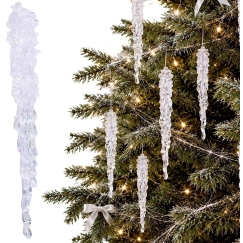 Edelman Ziemassvētku Bumba Plastmasas Veidota Droša Icicle Augstums: 21 cm 7 gab. MICA