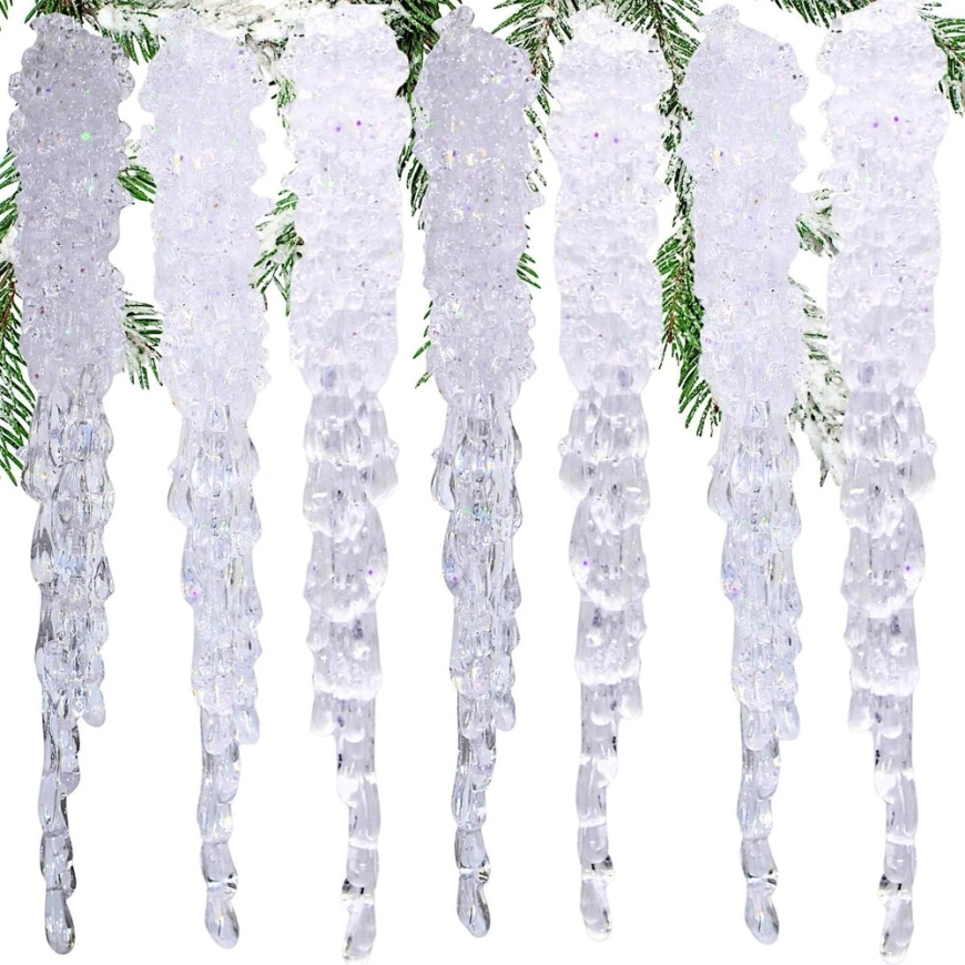 Edelman Christmas Ball Plastic Molded Safe Icicle Height: 21 cm 7 pcs. MICA – 2