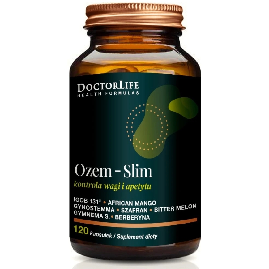 Doctor Life Ozem-Slim uztura bagātinātājs svara un apetītes kontrolei 120 kapsulas