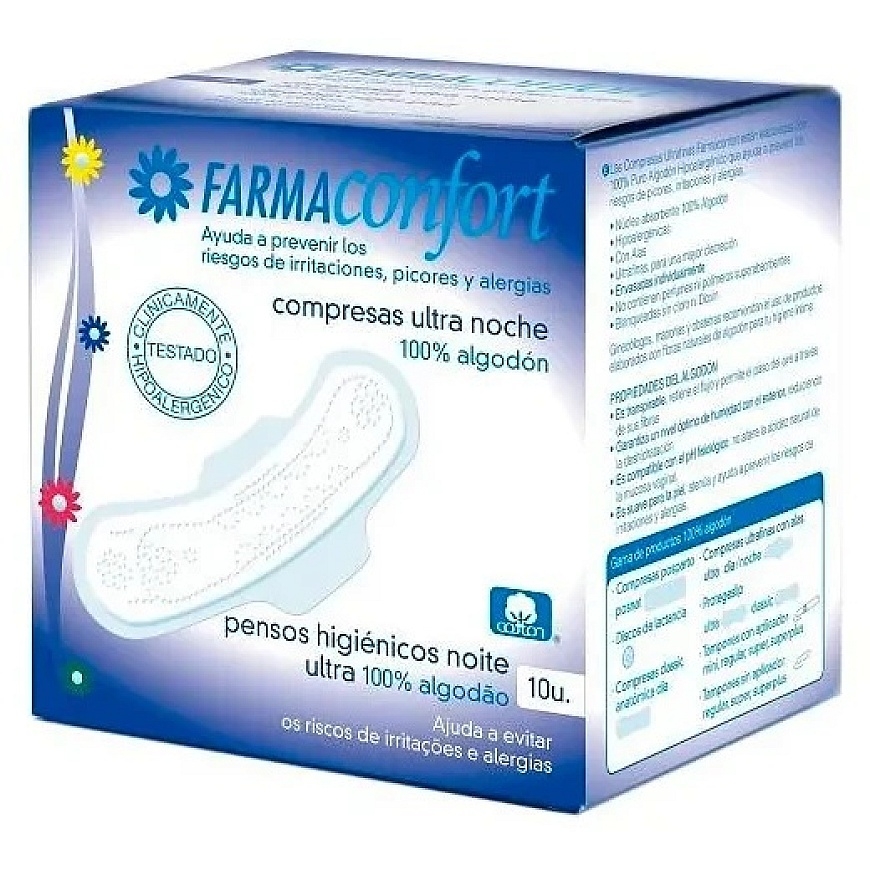 "Farmaconfort Wings" night pads 10pcs – 2