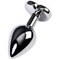 Toyfa Silver anal plug with violet gem heart-shaped Toyfa Silver anal plug with violet gem heart-shaped