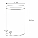 Bathroom Solutions NONI metal waste bin with lid, 3 l Bathroom Solutions NONI metal waste bin with lid, 3 l