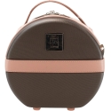 Travel suitcase ABS VINTAGE T5673-1 brown-pink SEMI LINE Travel suitcase ABS VINTAGE T5673-1 brown-pink SEMI LINE