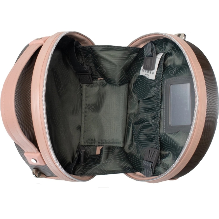 Travel suitcase ABS VINTAGE T5673-1 brown-pink SEMI LINE – 2