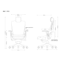 Wau 2 TPE-8 biuro kėdė, pilka/juoda elastomeras Wau 2 TPE-8 biuro kėdė, pilka/juoda elastomeras