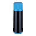 ROTPUNKT Glass-lined vacuum flask, 0.500 L capacity, black/kingfisher blue