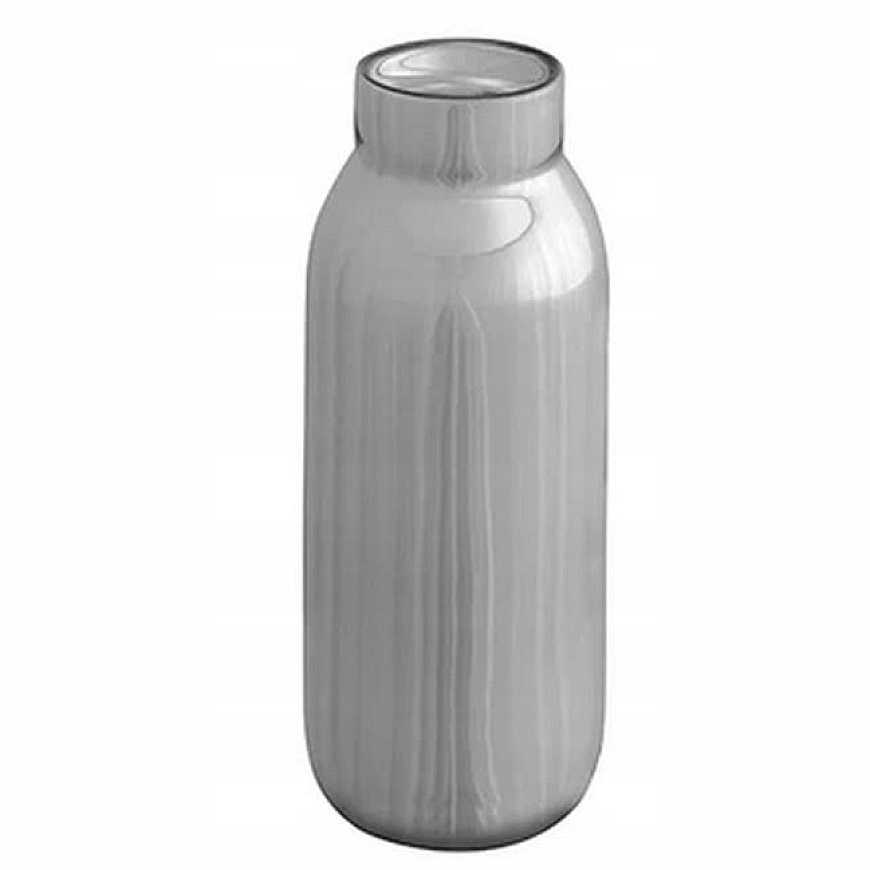 ROTPUNKT Glass-lined vacuum flask, 0.500 L capacity, black/kingfisher blue – 4