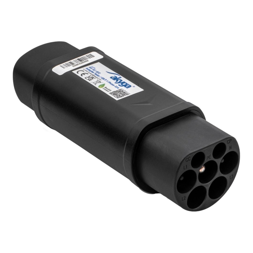 Akyga AK-SC-E22 Ladekabel-Adapter [1x Tesla Buchse - 1x GB/T (20234.2-2015) Stecker] 1 0 m