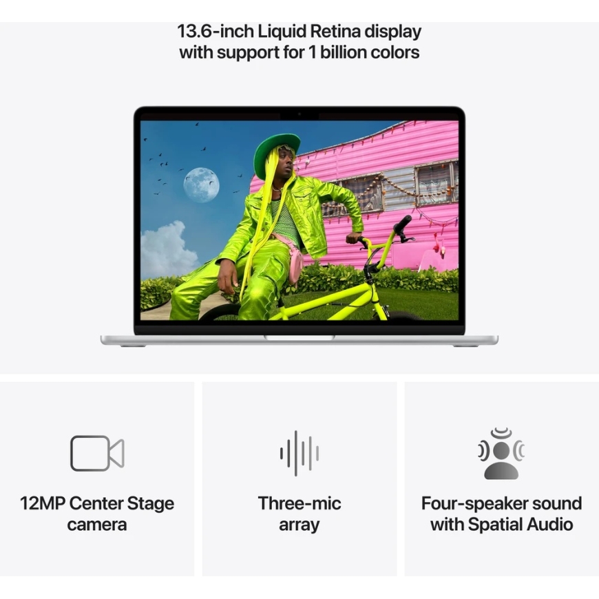Apple MacBook Air 13" M5 10‑kodolu CPU 8‑kodolu GPU/16GB/512GB/Sudrabs/RUS - Z1L0000AE – 5