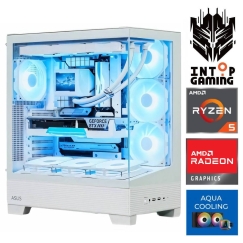 INTOP AQUA Ryzen 5 7600X 64GB DDR5 1TB SSD M.2 NVME RX9060XT 16GB no-OS