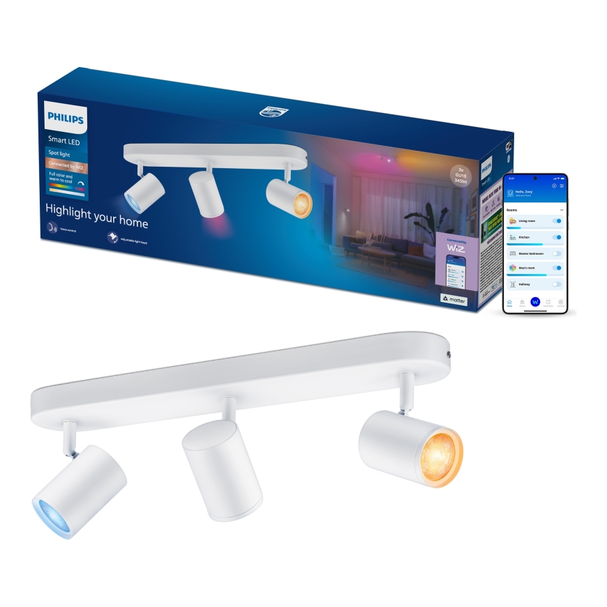 Philips Smart Lighting BOS спот, 3 x 5 Вт, W, 22-65 K, RGB – 2