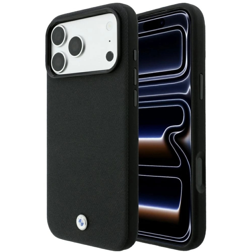 BMW Kevlar Metal Logo MagSafe чехол для iPhone 18 Pro / 17 Pro, черный – 4