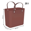 ROTHO Albula Style Burgundinė - tote maišas - 25l ROTHO Albula Style Burgundinė - tote maišas - 25l