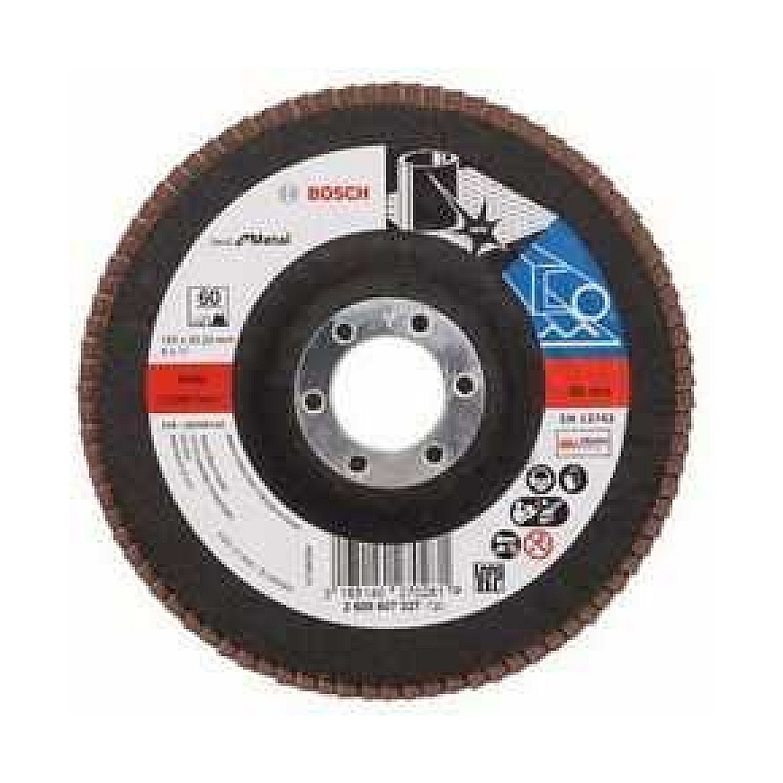 Bosch Bosch Labākais metālam 125x60 taisnā flapu šlifēšanas disks (26086)