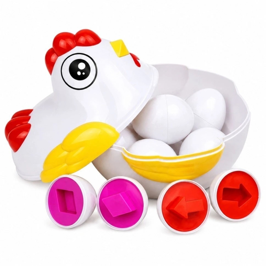Lean Toys Koulutussortti 12 avautuvalla munalla ja kanalaatikolla, monivärinen, 17 × 16,5 × 15 cm – 5