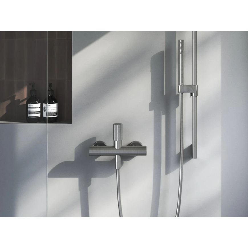 Ravak Chrome Handheld Shower Head, 957.30SSB, 1 Function, Brushed Stainless Steel Color – 2