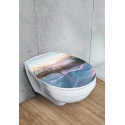 BALTIC WENKO slow-closing toilet seat with sunset pattern, 38.8 x 45 cm, thermoplastics. BALTIC WENKO slow-closing toilet seat with sunset pattern, 38.8 x 45 cm, thermoplastics.