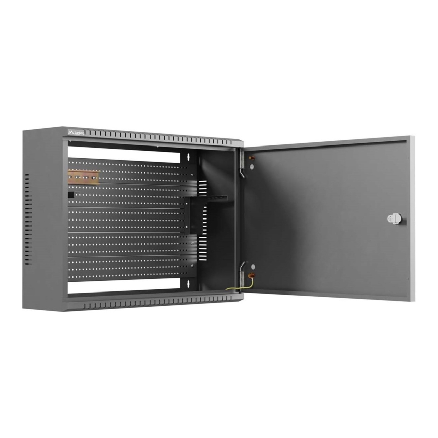 Установочный шкаф Lanberg TPR 10" и 19" с сетчатой панелью 560x420x180 черный (собранный) – 4
