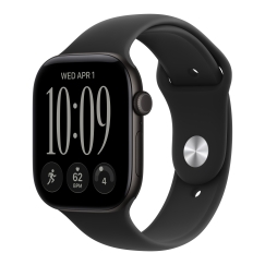 Apple Watch Series 12 (GPS + Cellular) 46 mm black aluminum case and black sport band, M/L