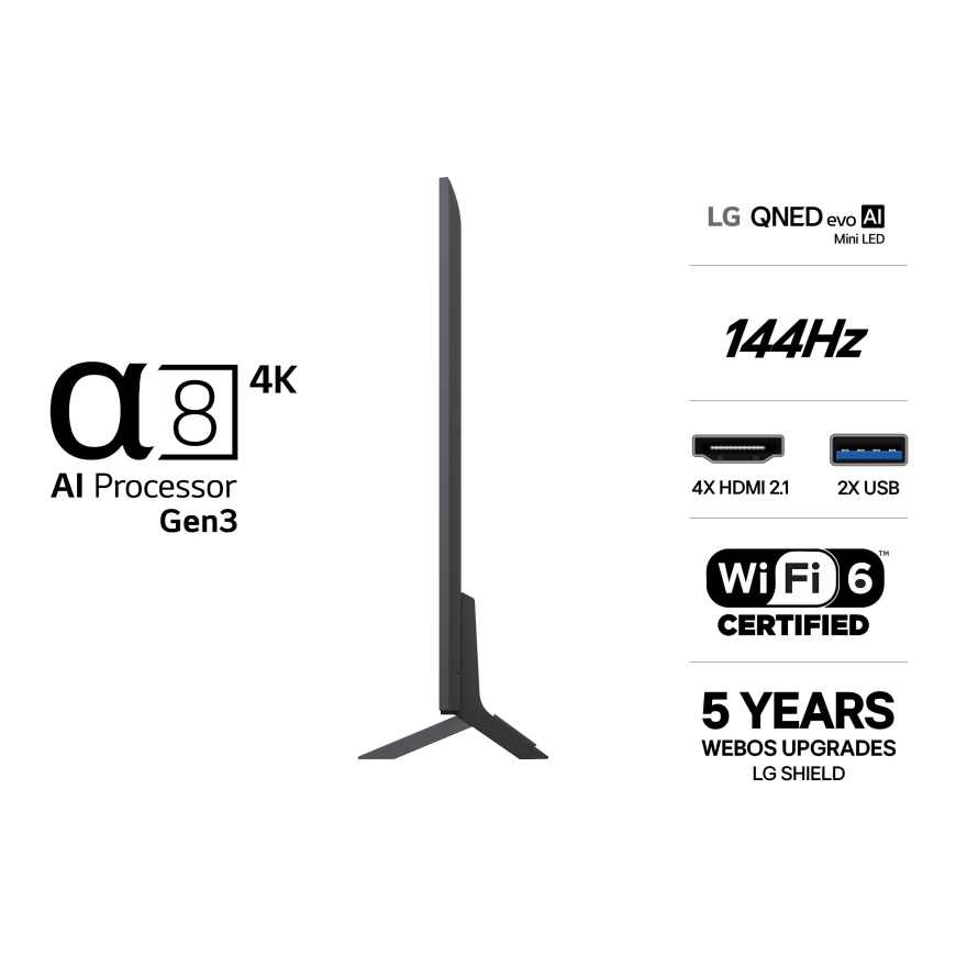 LG 50" QNED85B – 4K Edge Mini-LED televizorius – 5
