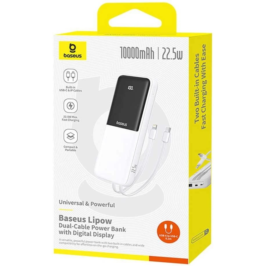 Baseus Lipow 10000 mAh 22.5W baltas – 5