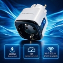 Qoltec 52710 Viedais Wi-Fi kontaktligzda 16A | Taimeris | Enerģijas skaitītājs | Tuya | Smart Life | Amazon Alexa | Google Assis